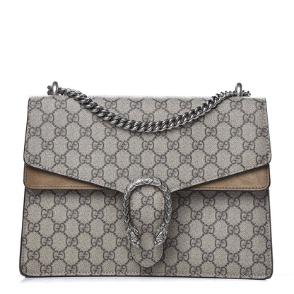 Gucci GG Supreme Monogram Medium Dionysus Shoulder Bag Taupe 1 of 9