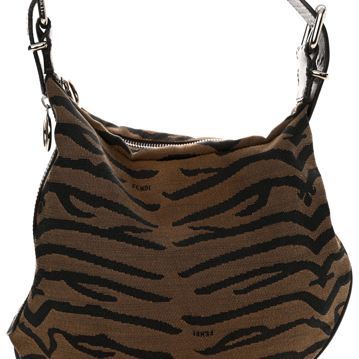 Fendi Canvas Tiger Print Oyster Brown 7 of 13