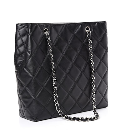 Chanel Calfskin Quilted In The Business North South Tote Black 2 of 12