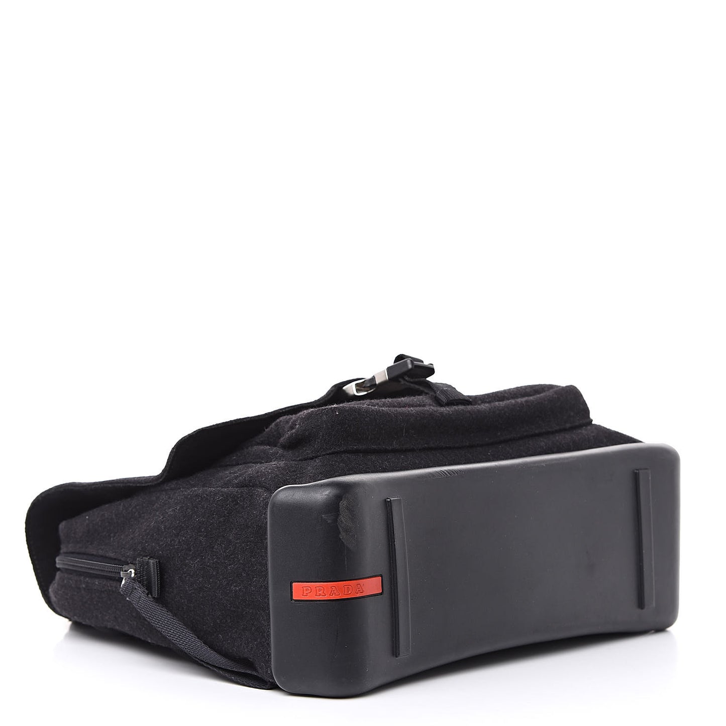 Wool Messenger Satchel Black
