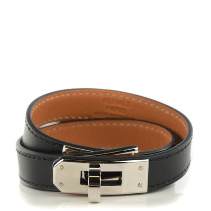 Hermes Chamonix Kelly Double Tour Bracelet S Black 1 of 8