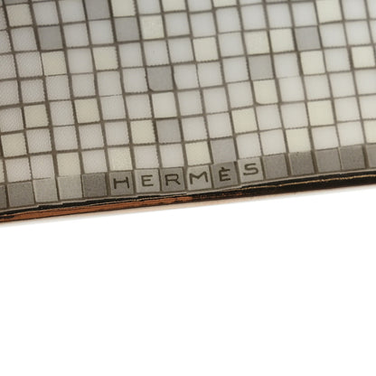 Hermes Porcelain Mosaique Au 24 Platinum Square Plate N°1 4 of 4