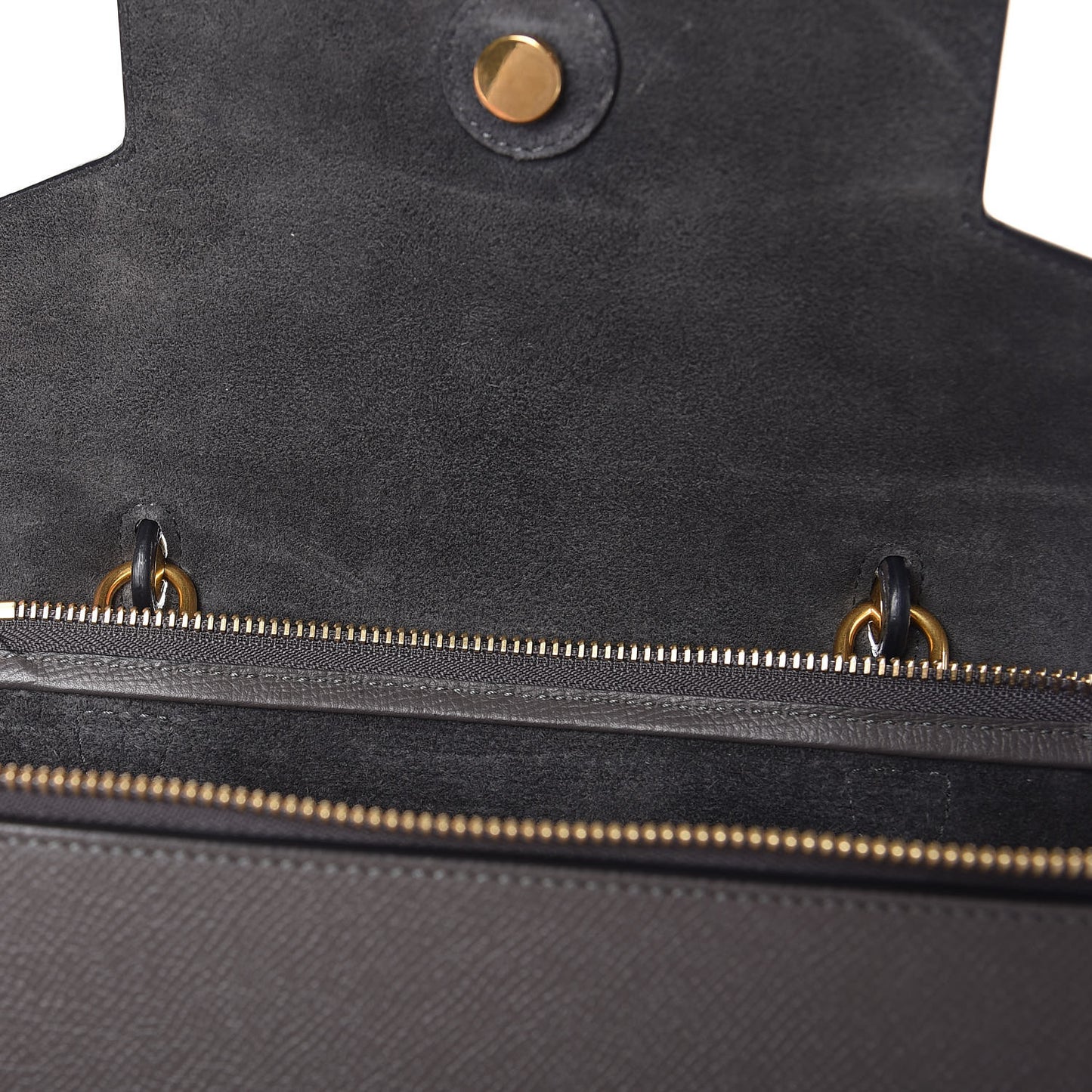 Baby Grained Calfskin Micro Belt Bag Grey