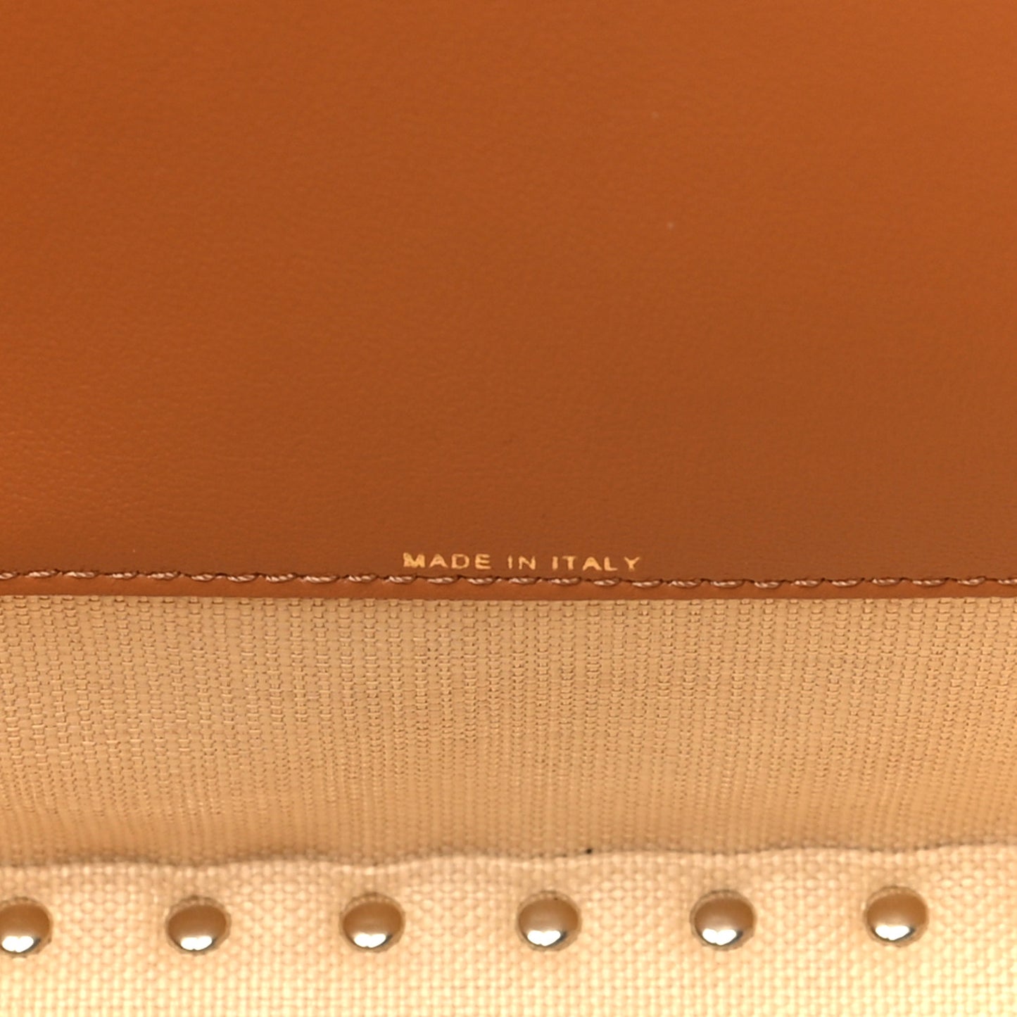 Synthetic Raffia Calfskin Rockstud Garden Tote Bag Natural Almond