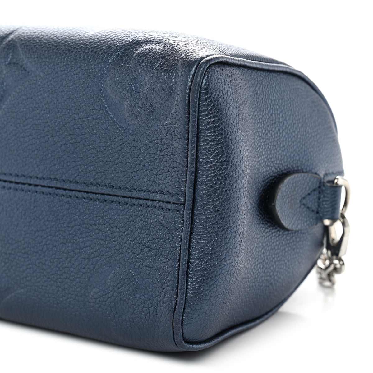 Louis Vuitton Metallic Empreinte Monogram Giant Speedy Bandouliere 20 Navy Nacre 8 of 8