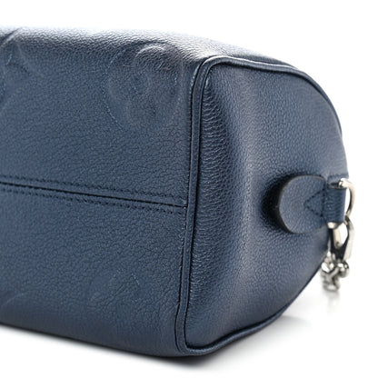 Louis Vuitton Metallic Empreinte Monogram Giant Speedy Bandouliere 20 Navy Nacre 8 of 8
