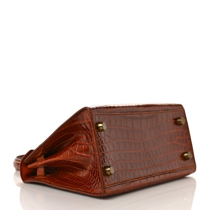 Hermes Shiny Niloticus Crocodile Kelly Sellier 20 Miel 4 of 9