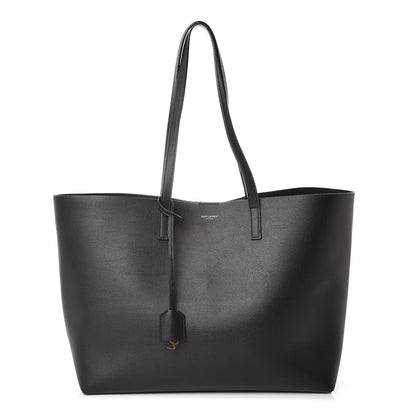 Saint Laurent Calfskin Large Shopping Tote Black 3 of 7