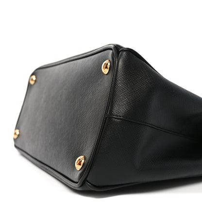 Prada Saffiano Small Galleria Double Zip Tote Black 9 of 9