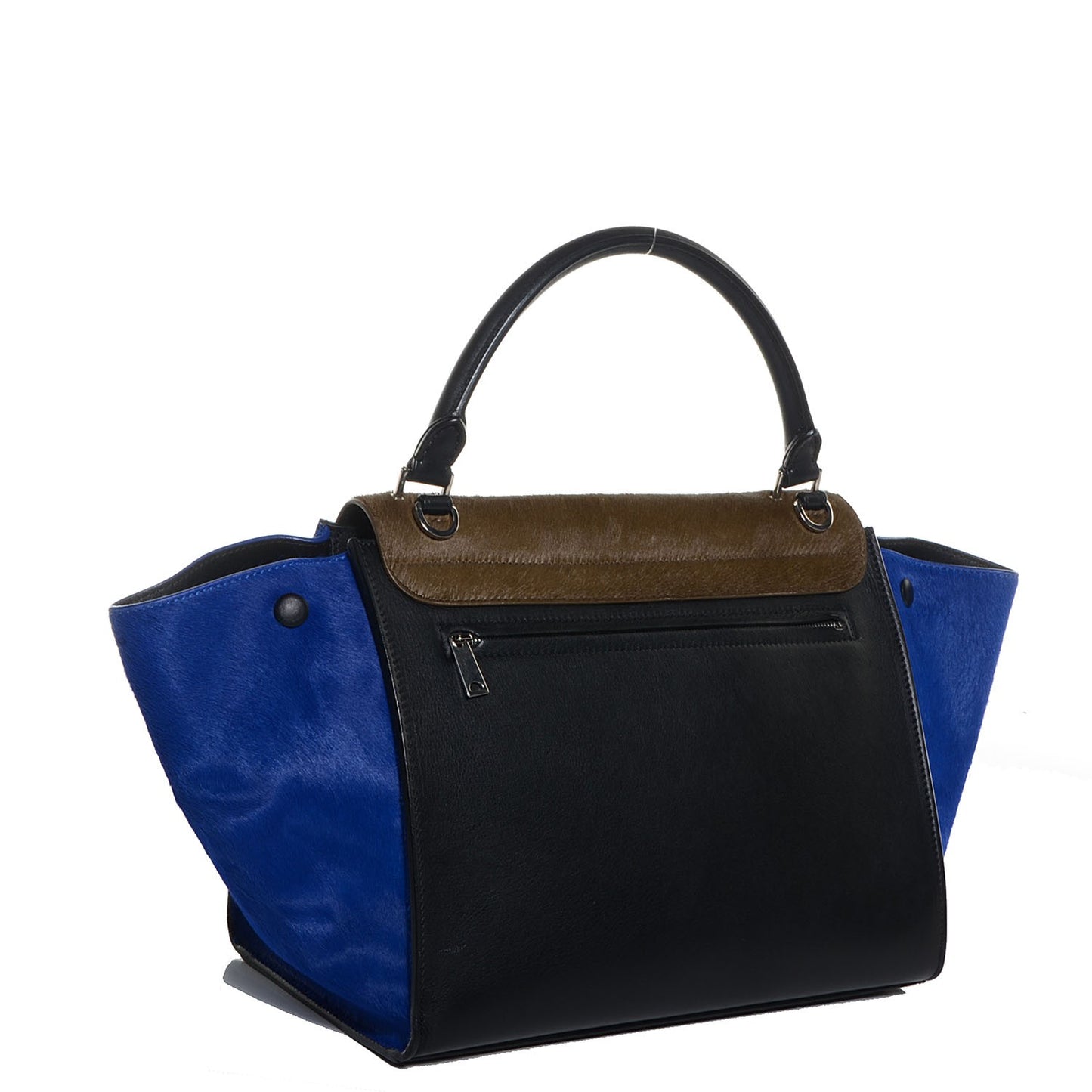 Pony Hair Smooth Calfskin Medium Tri-Color Trapeze