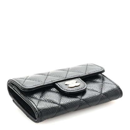 Chanel Caviar Quilted Flap Card Holder Wallet Black 4 of 9