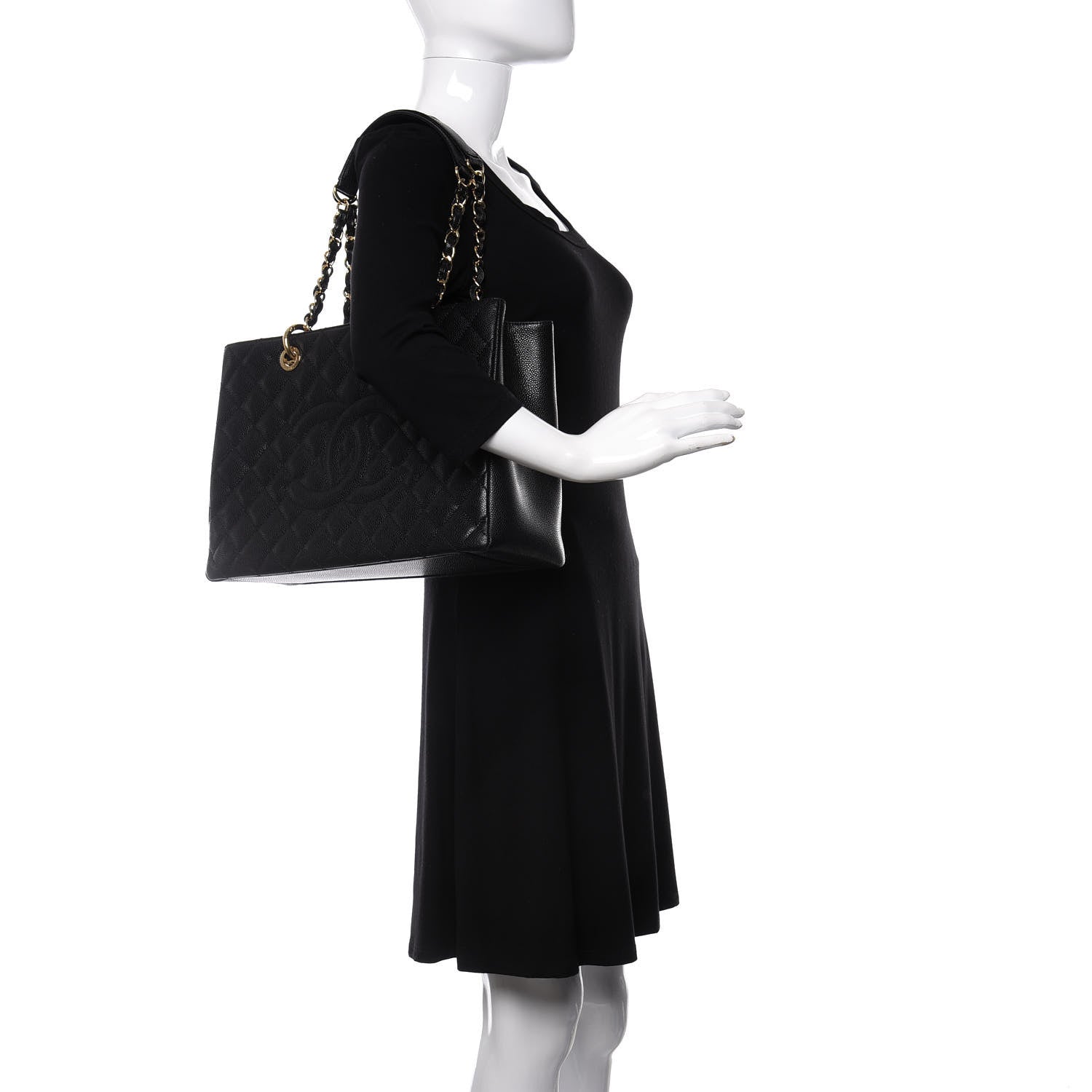Chanel Caviar Quilted Grand Shopping Tote GST Black 2 of 10
