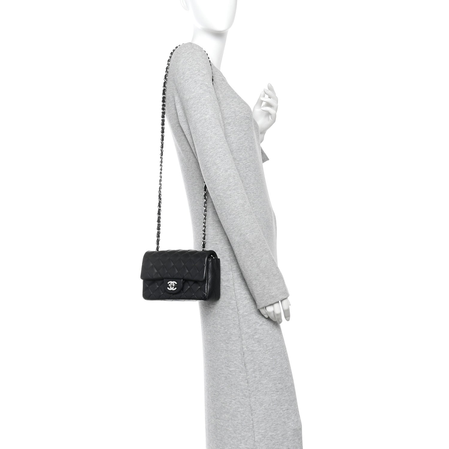 Chanel Lambskin Quilted Mini Rectangular Flap 2 of 10