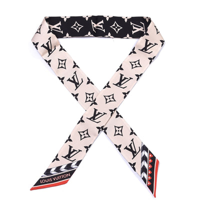 Louis Vuitton Silk Monogram LV Crafty Bi Color BB Bandeau Black Cream 1 of 3