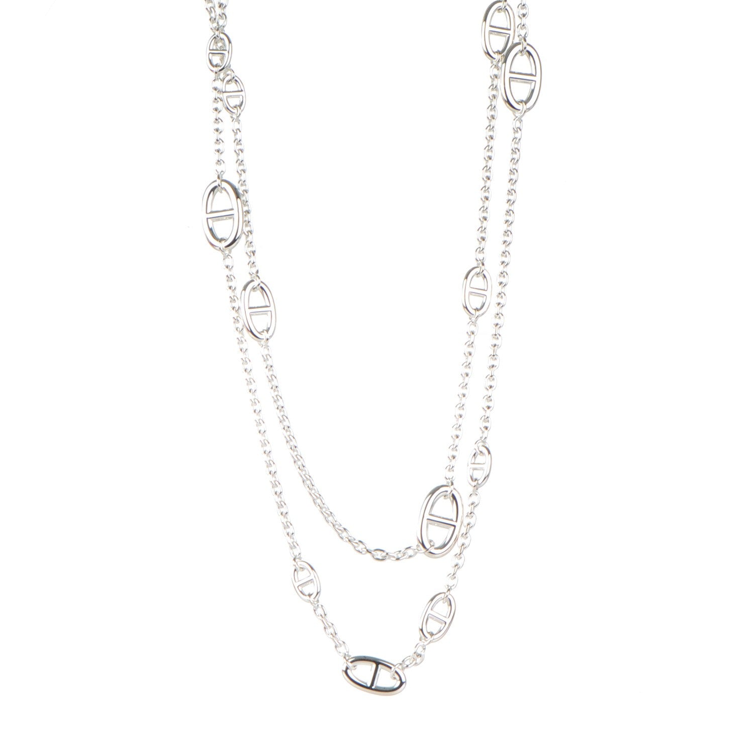 Hermes Sterling Silver Farandole Necklace 160 1 of 5