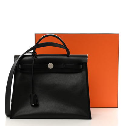 Hermes Toile H Berline Vache Hunter Herbag Zip PM 31 Black Ecru 12 of 12