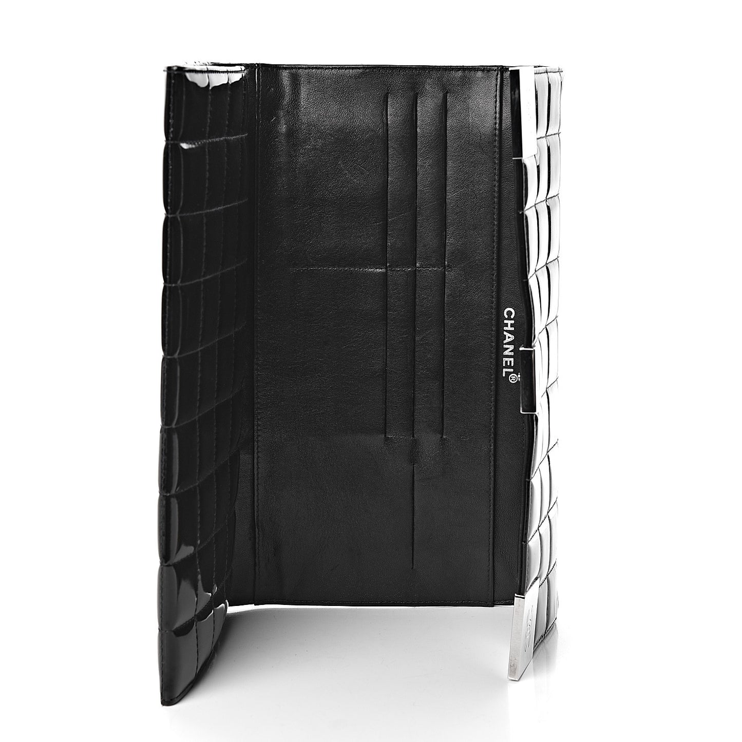 Patent Chocolate Bar Clutch Black