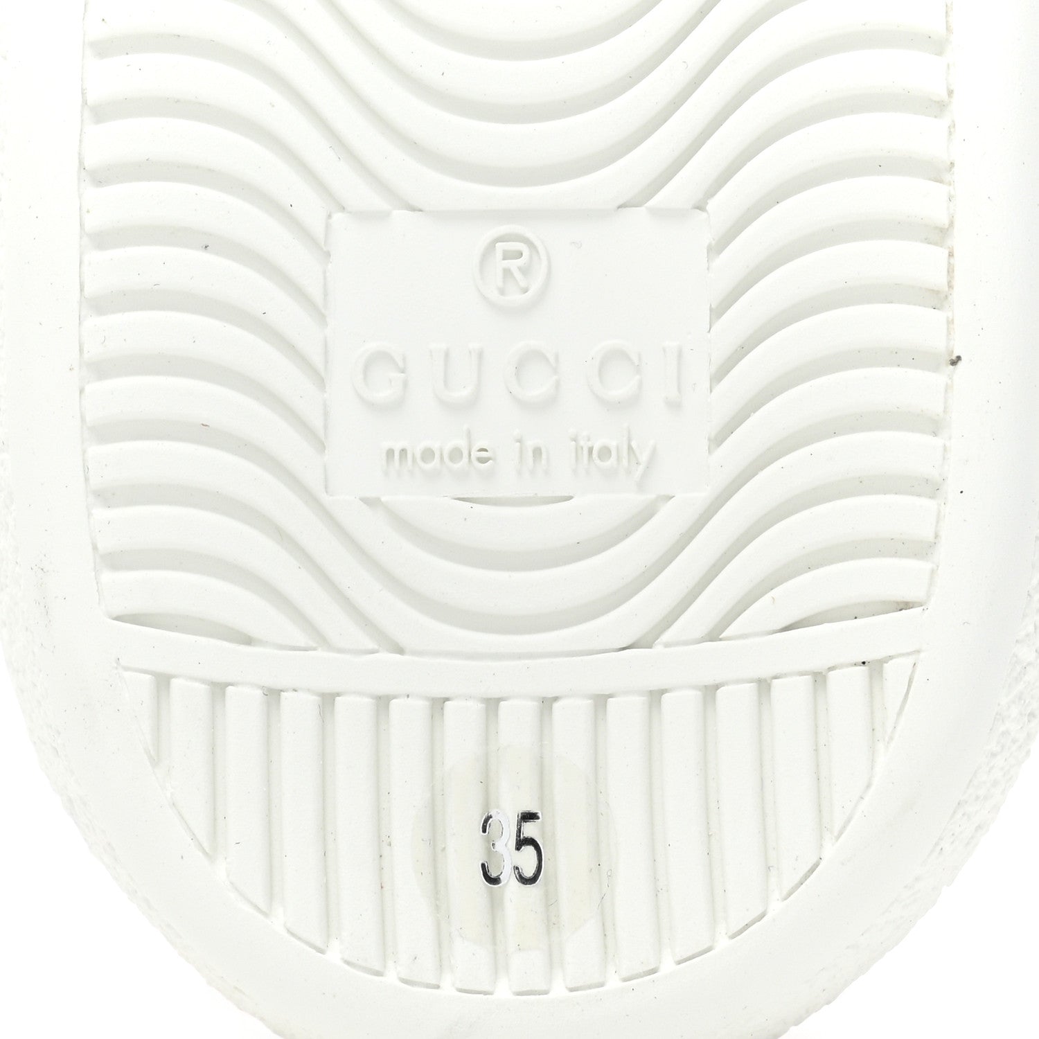 Gucci Metallic Nappa Silk Ayers Web Embroidered Womens Ace Sneakers 35 Silver 7 of 9