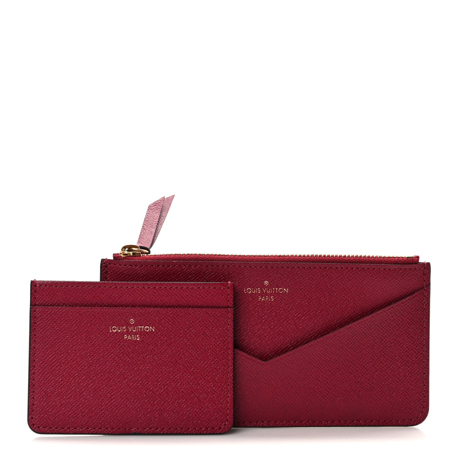 Louis Vuitton Calfskin Jeanne Wallet Zippered Insert Fuchsia 3 of 9