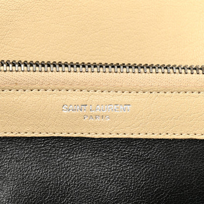 Saint Laurent Sheepskin Matelasse Chevron Monogram Large College Satchel Beige 6 of 18