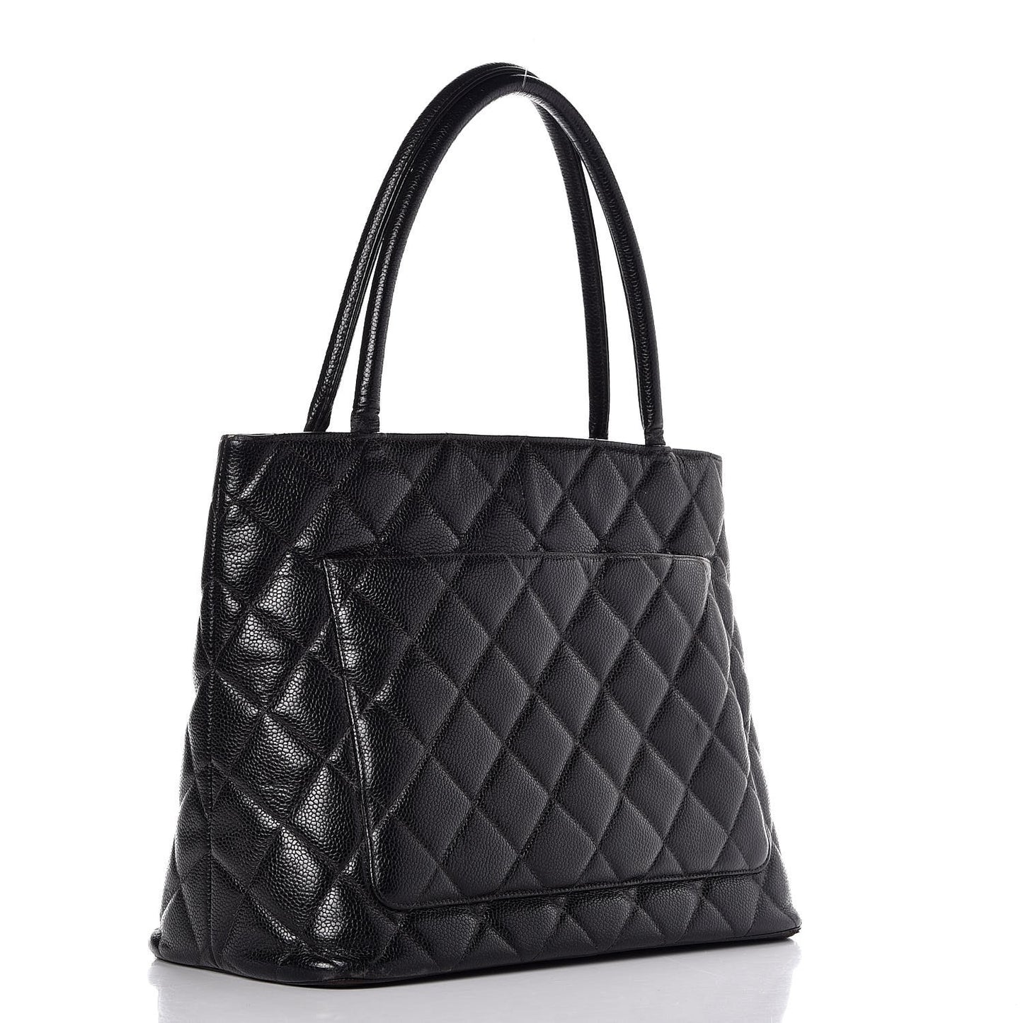 Caviar Quilted Medallion Tote Black