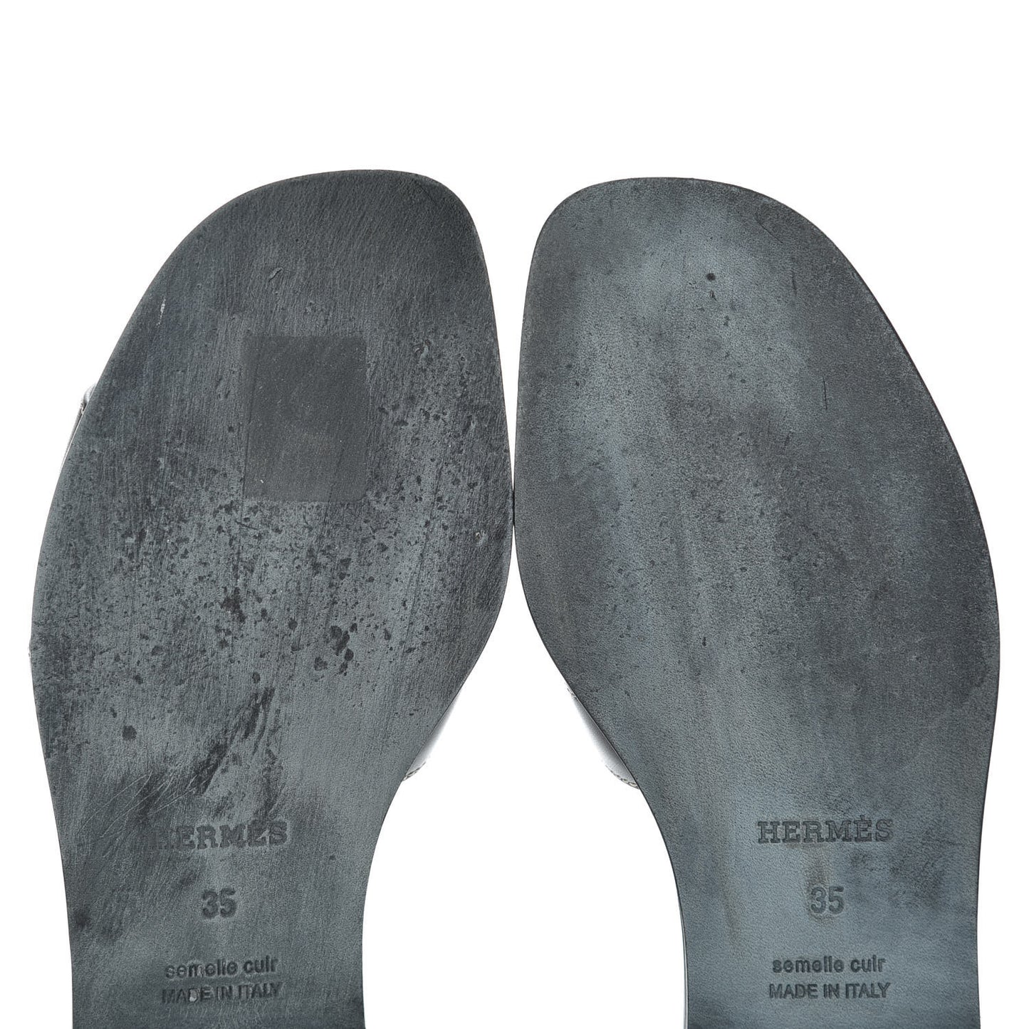 Box Calfskin Oran Sandals 35 Black