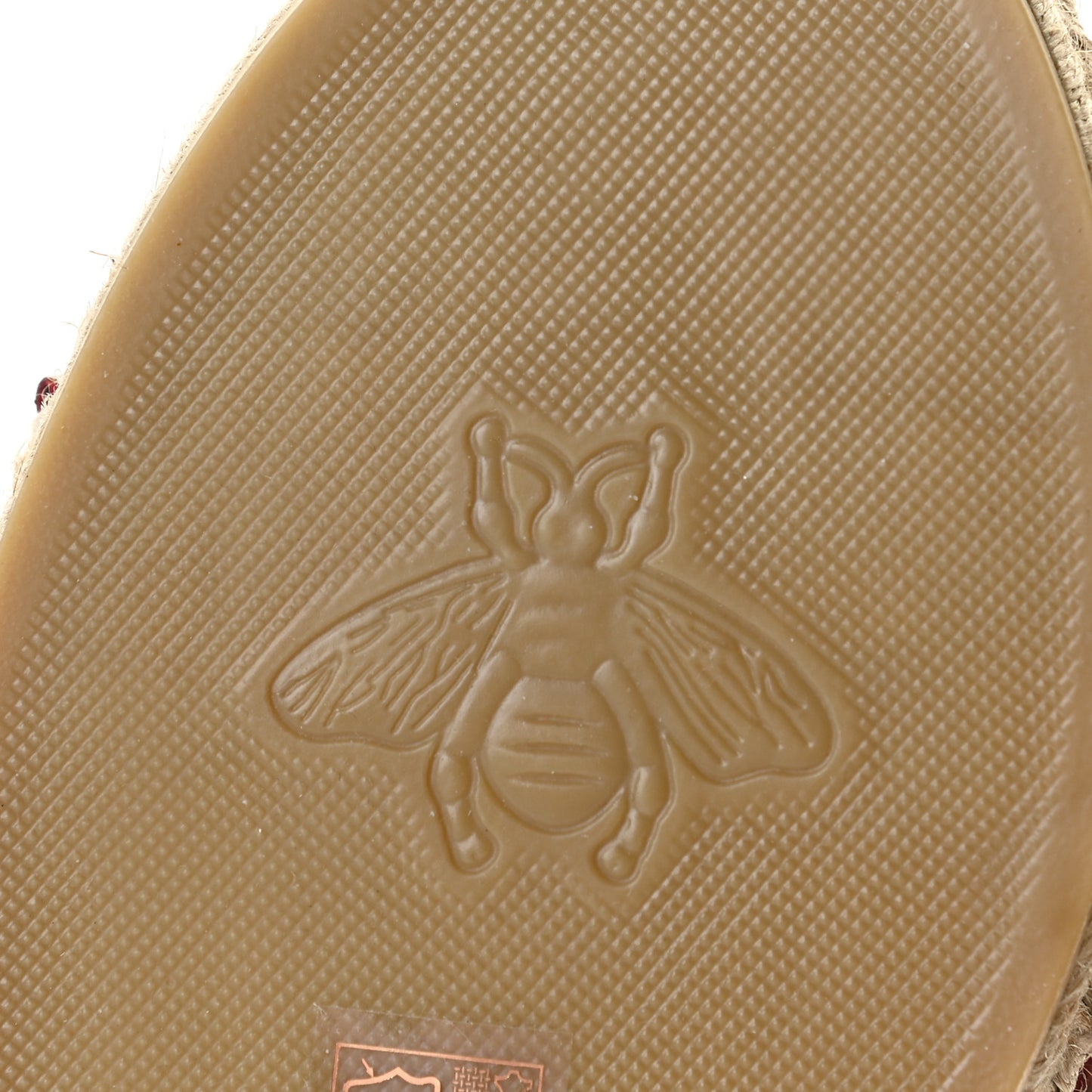 Monogram Matelasse GG Marmont Espadrille 20mm Slide Sandals 40 Beige Ebony New Cherry Red