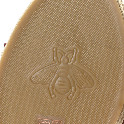 Gucci Monogram Matelasse GG Marmont Espadrille 20mm Slide Sandals 40 Beige Ebony New Cherry Red 9 of 12