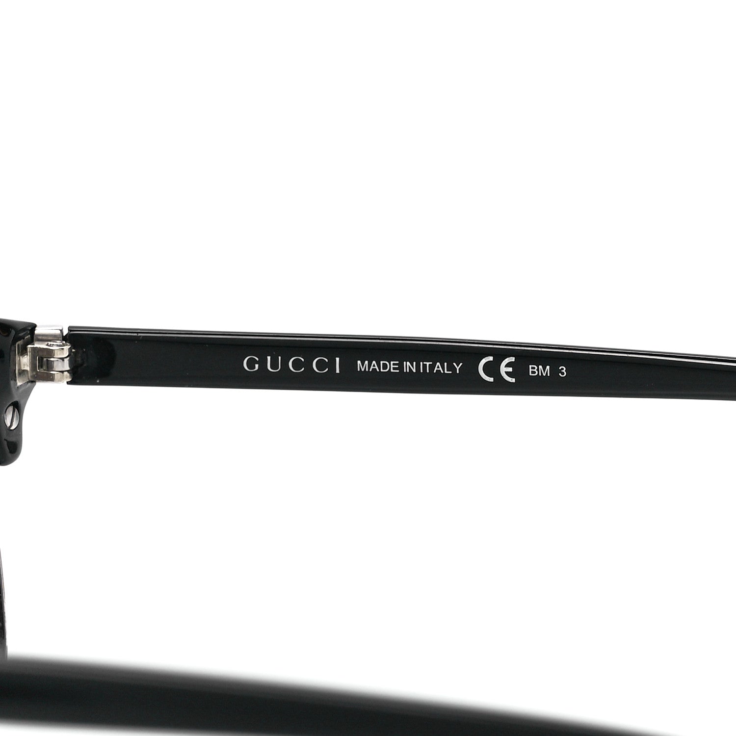 Gucci Acetate Metal Rectangle Sunglasses GG 2227/S Black 6 of 7