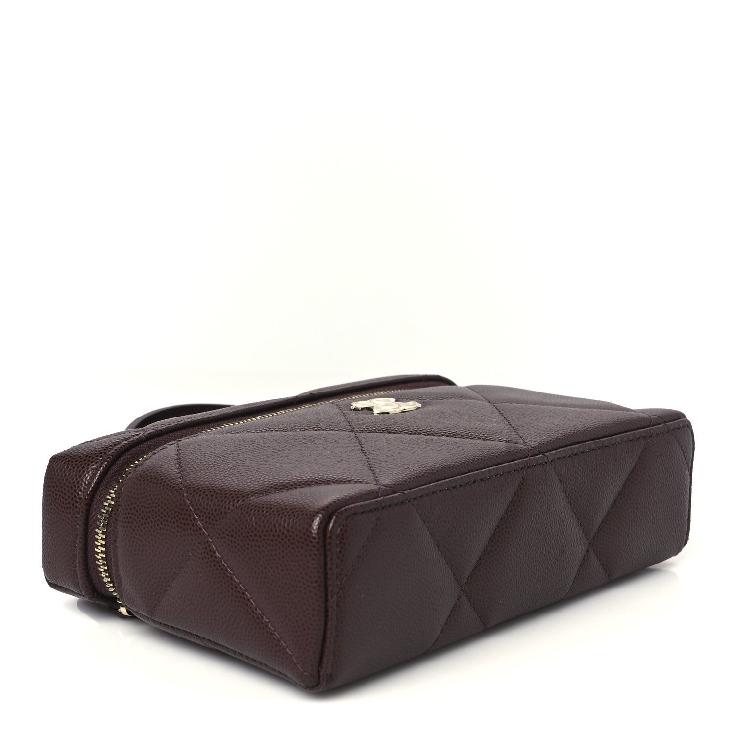 Chanel Caviar Quilted Top Handle Slim Vanity With Chain Dark Brown 4 of 11