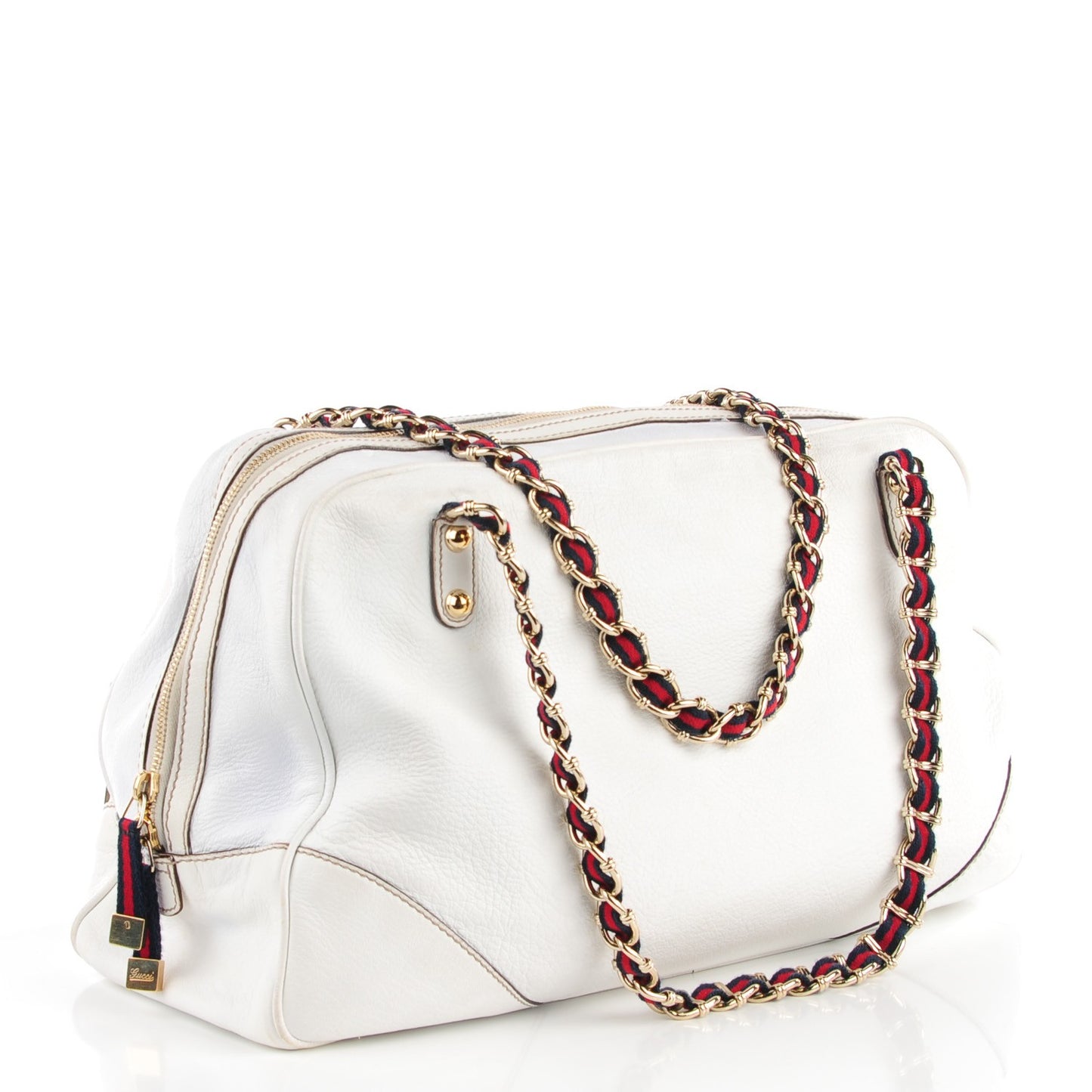 Goatskin Large Capri Bowler White