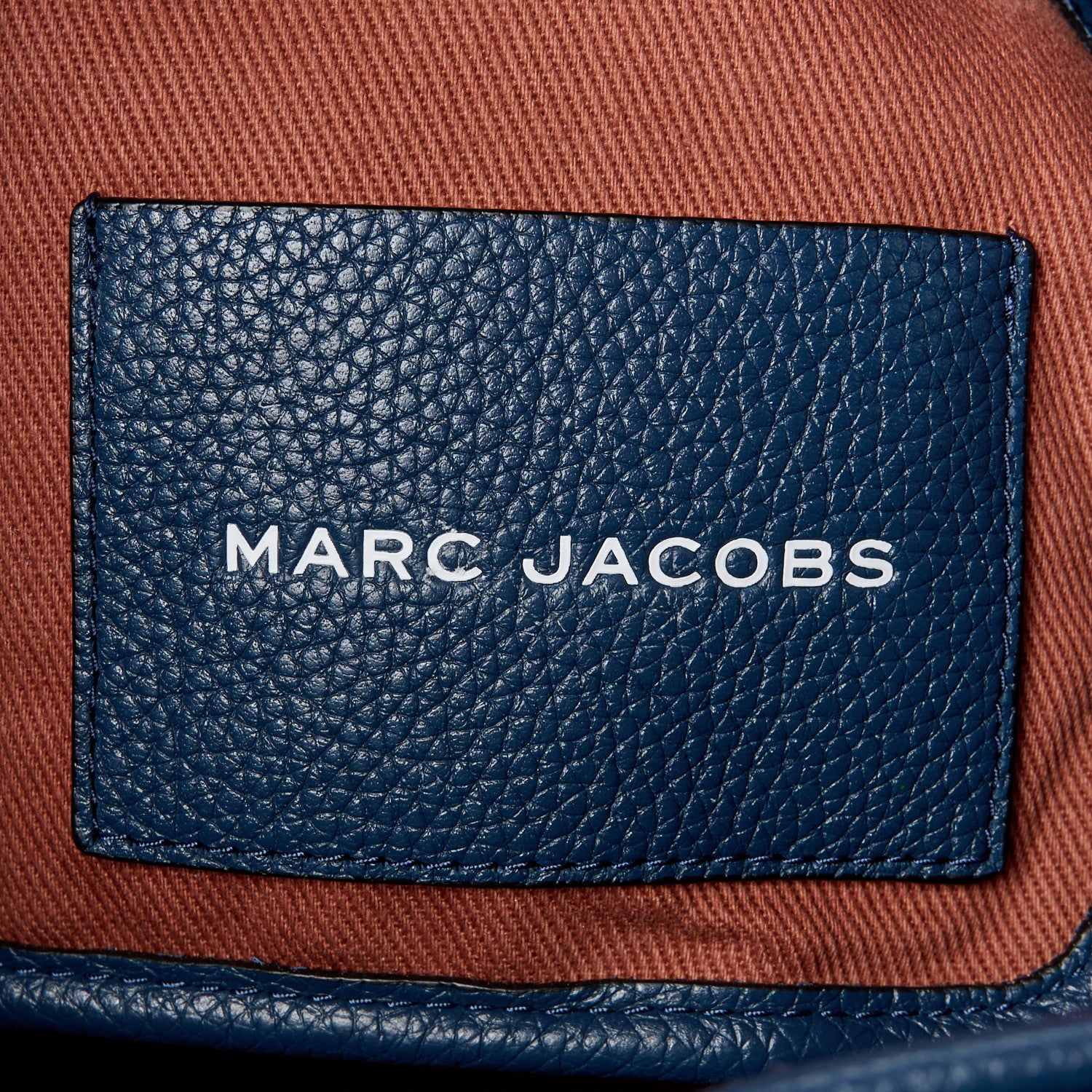 Marc Jacobs Grained Calfskin Medium The Tote Bag Blue 7 of 14