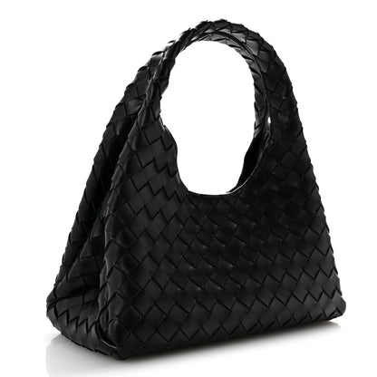 Bottega Veneta Nappa Intrecciato Small Campana Shoulder Bag Black 2 of 10