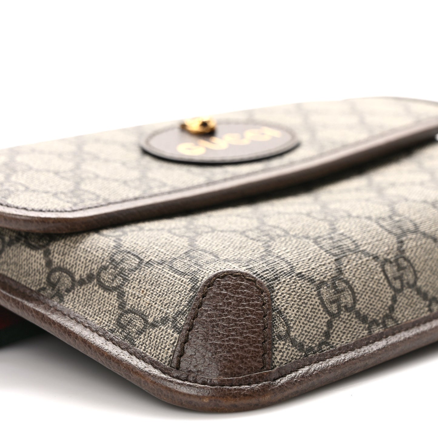 GG Supreme Monogram Neo Vintage Web Belt Bag Brown