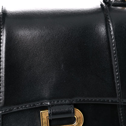 Balenciaga Shiny Box Calfskin Hourglass Top Handle Bag XS Black 18 of 22