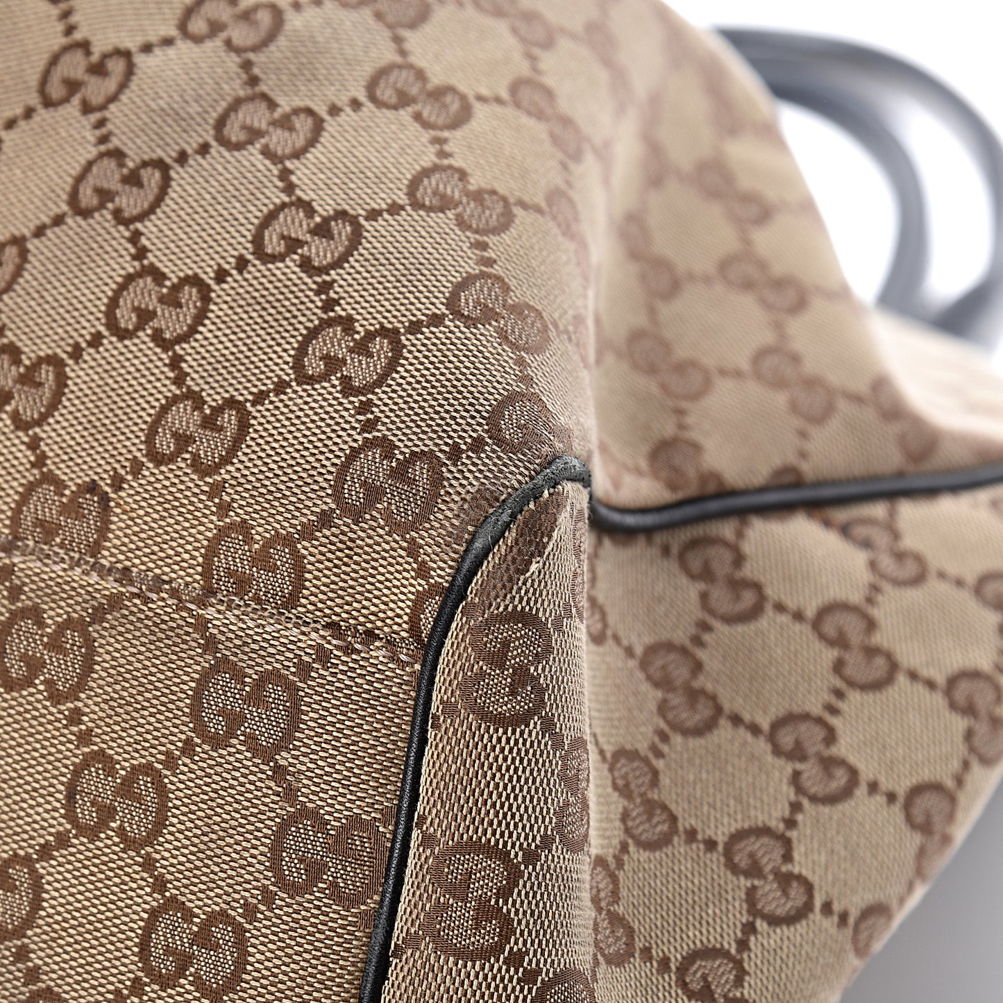 Monogram Large Sukey Tote Beige Ebony Black
