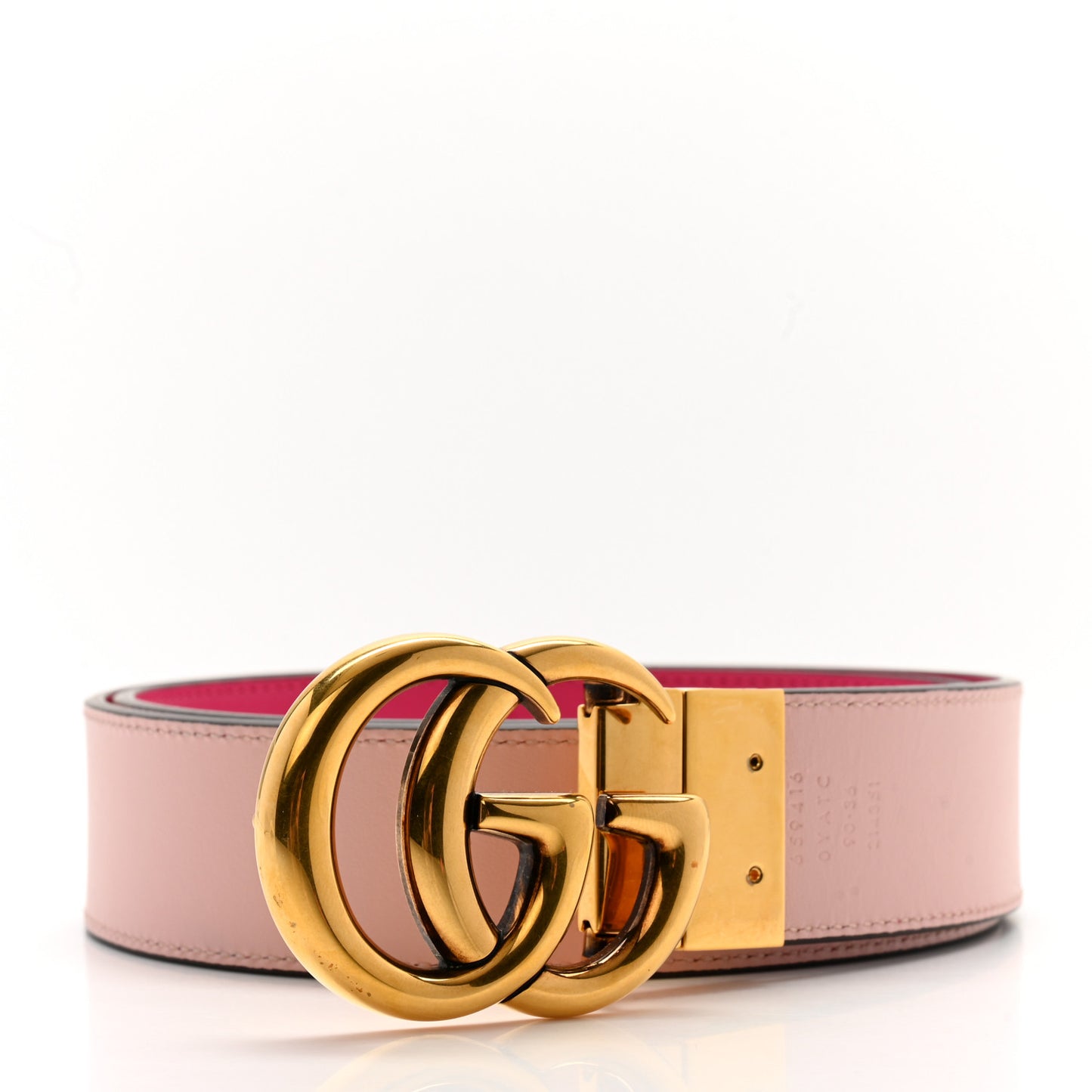 Plutone Calfskin 37mm GG Marmont Reversible Belt 90 36 Fuschia Pink