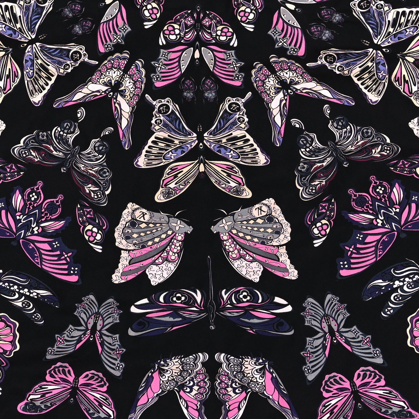 Silk Dark Angels Shawl Black