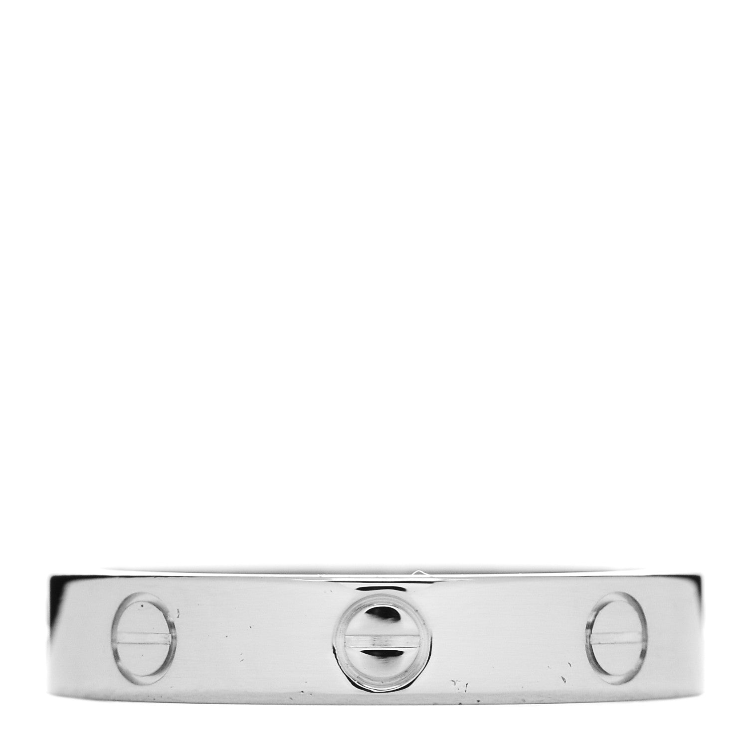 Cartier 18K White Gold 3.5mm LOVE Wedding Band Ring 57 8 3 of 4