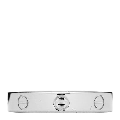 Cartier 18K White Gold 3.5mm LOVE Wedding Band Ring 57 8 3 of 4