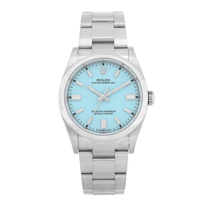 Rolex Stainless Steel 36mm Oyster Perpetual Watch Turquoise 126000 1 of 5