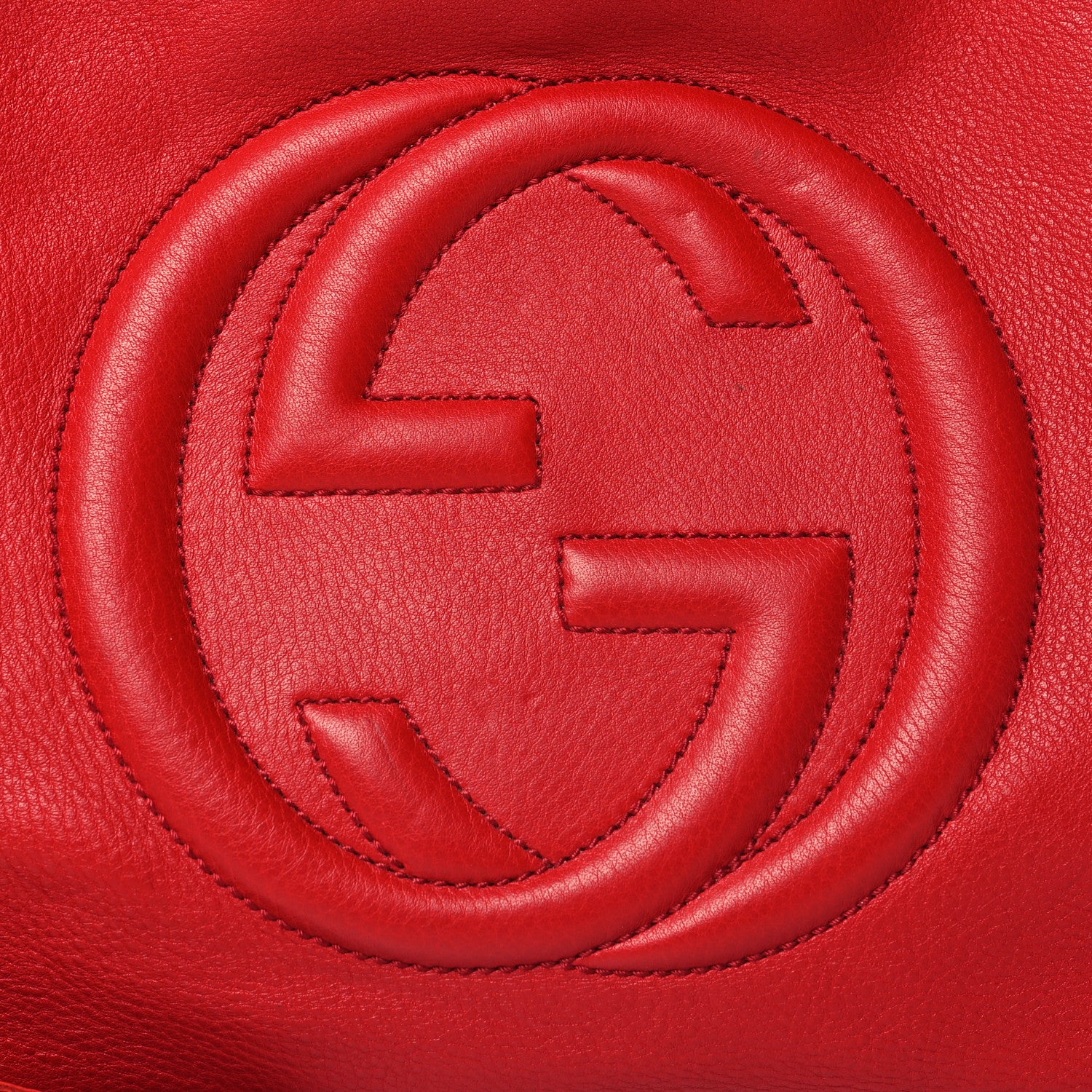 Gucci Cellarius Calfskin Medium Soho Chain Shoulder Bag Vibrant Red 8 of 10