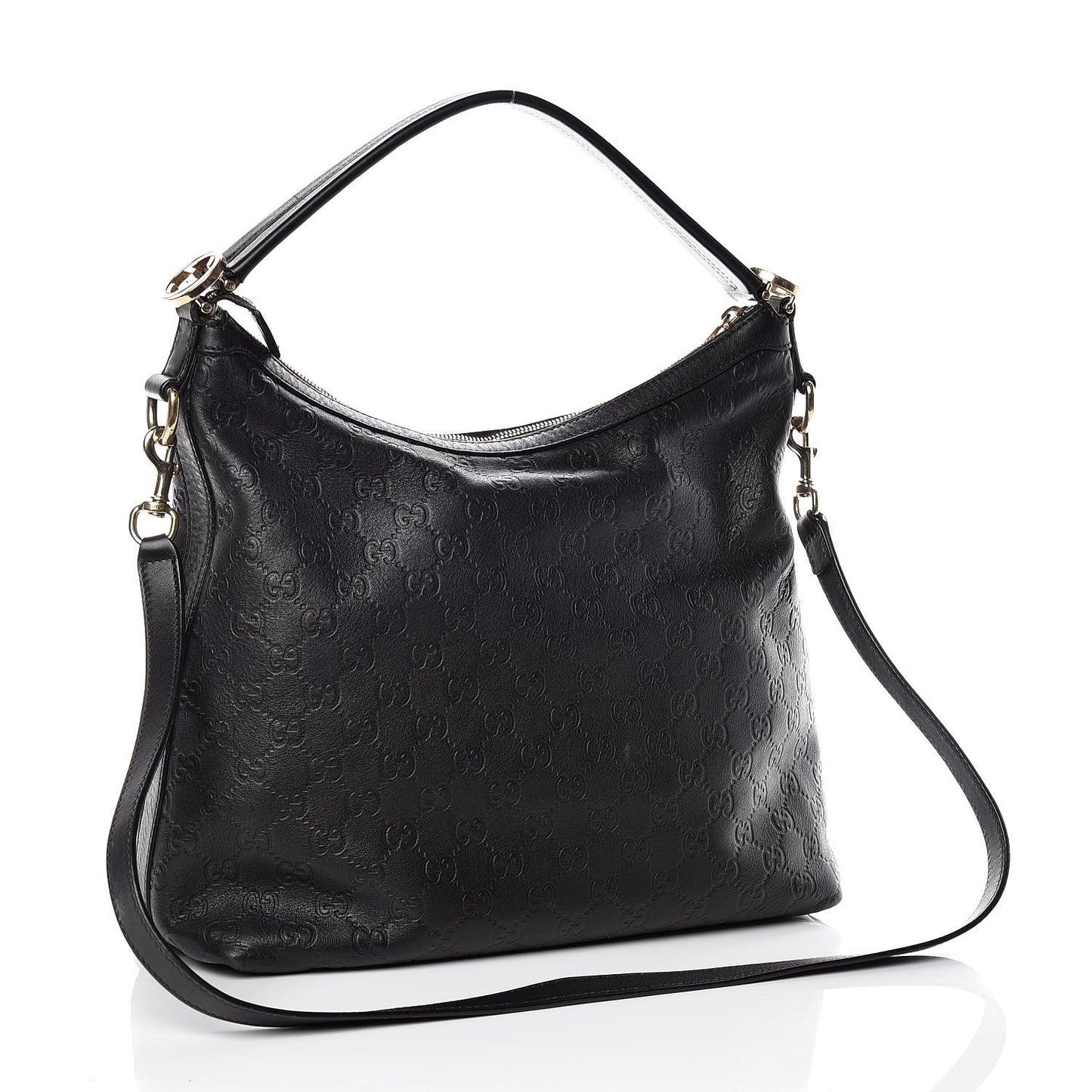 Guccissima Small Miss GG Hobo Black