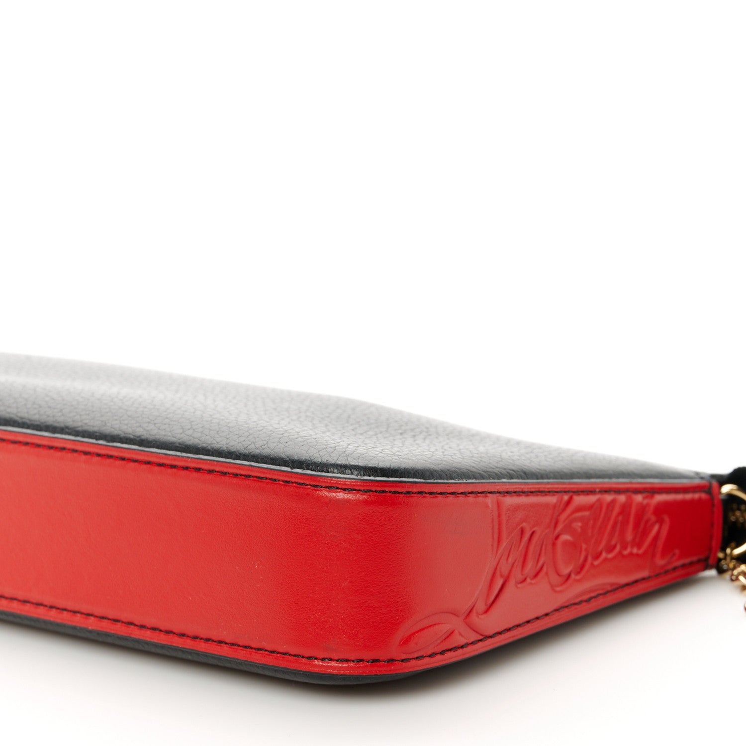 Christian Louboutin Calfskin Loubila Chain Clutch Black 10 of 10