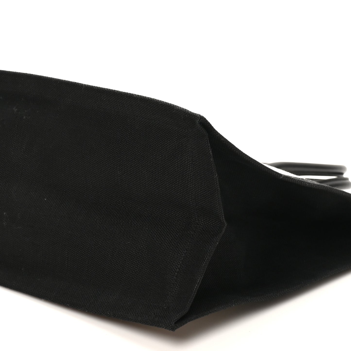 Linen Calfskin Rive Gauche Tote White Black