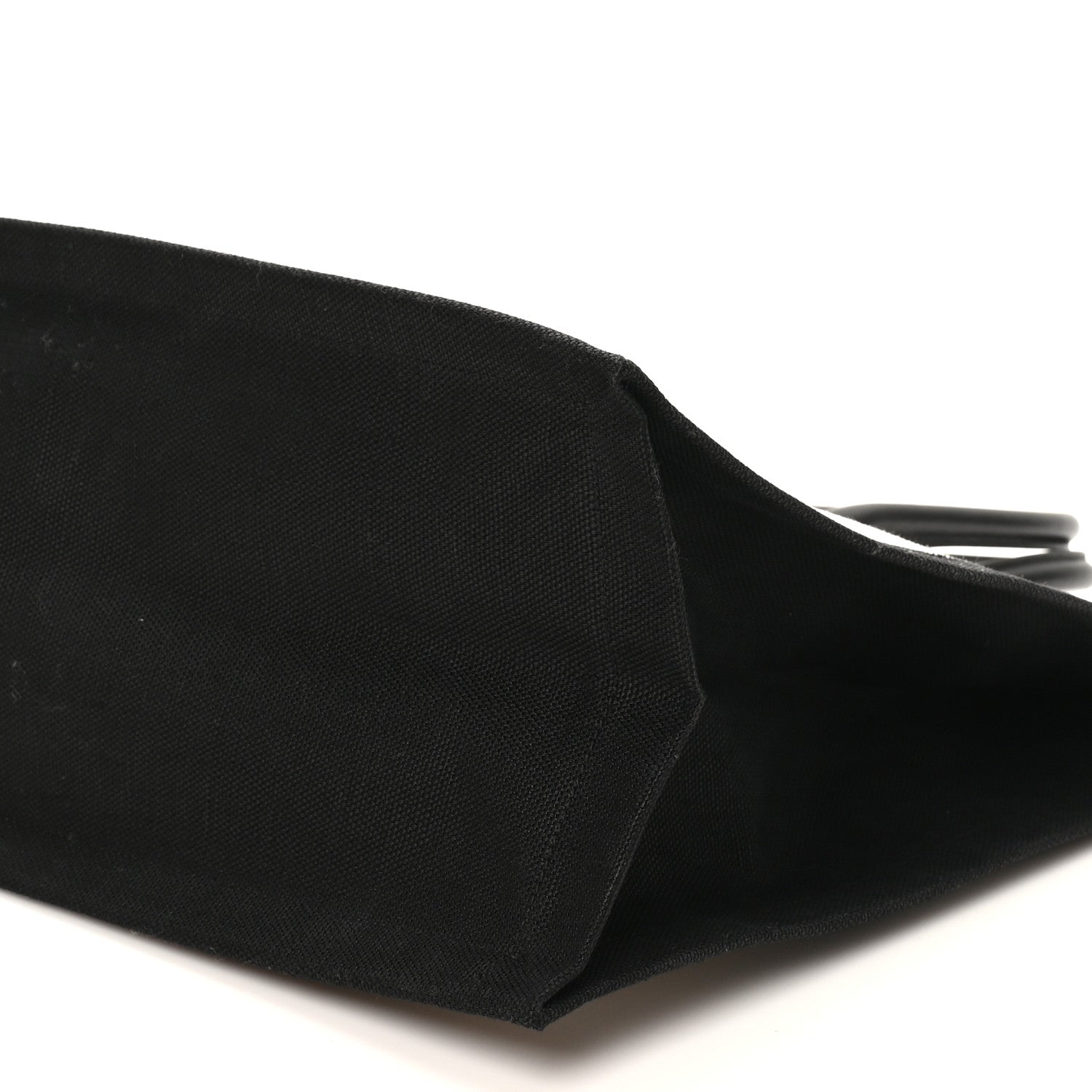 Saint Laurent Linen Calfskin Rive Gauche Tote White Black 9 of 9