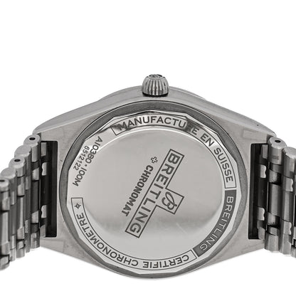 Breitling Stainless Steel Diamond Bezel 36mm Chronomat Automatic Watch Mint Green A10380 4 of 5