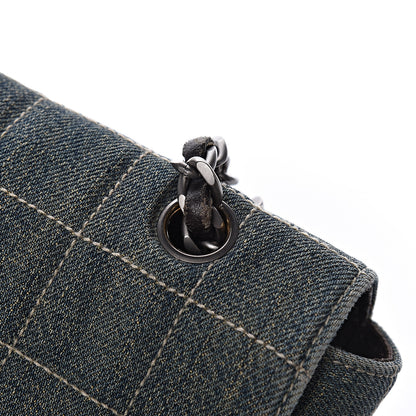 Chanel Denim Chocolate Bar Quilted Flap 11 of 12
