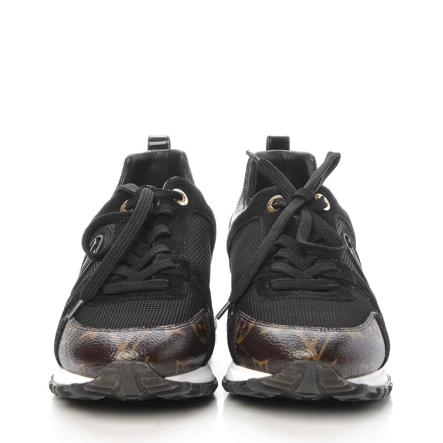 Louis Vuitton Suede Monogram Run Away Sneakers 37.5 Black 2 of 8