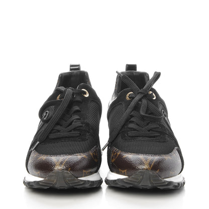 Louis Vuitton Suede Monogram Run Away Sneakers 37.5 Black 2 of 8